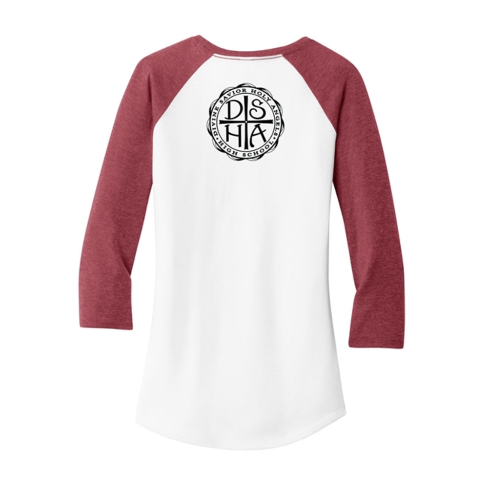 Juniors 3/4-Sleeve Raglan Tee